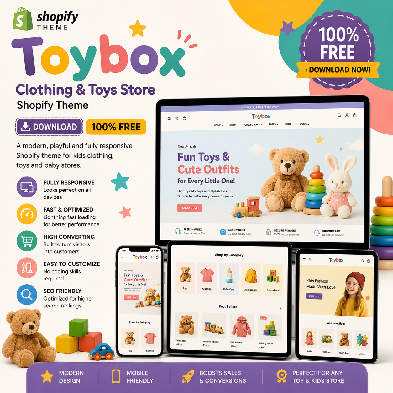 Toybox – Creative Shopify Theme for Toys, Kids Fashion & Baby Stores