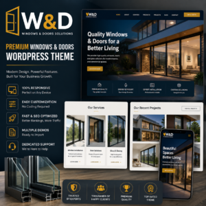 W&D – Premium Windows & Doors WordPress Theme Download