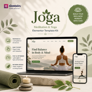 Joga – Premium Yoga & Meditation Elementor Template Kit for Wellness Websites